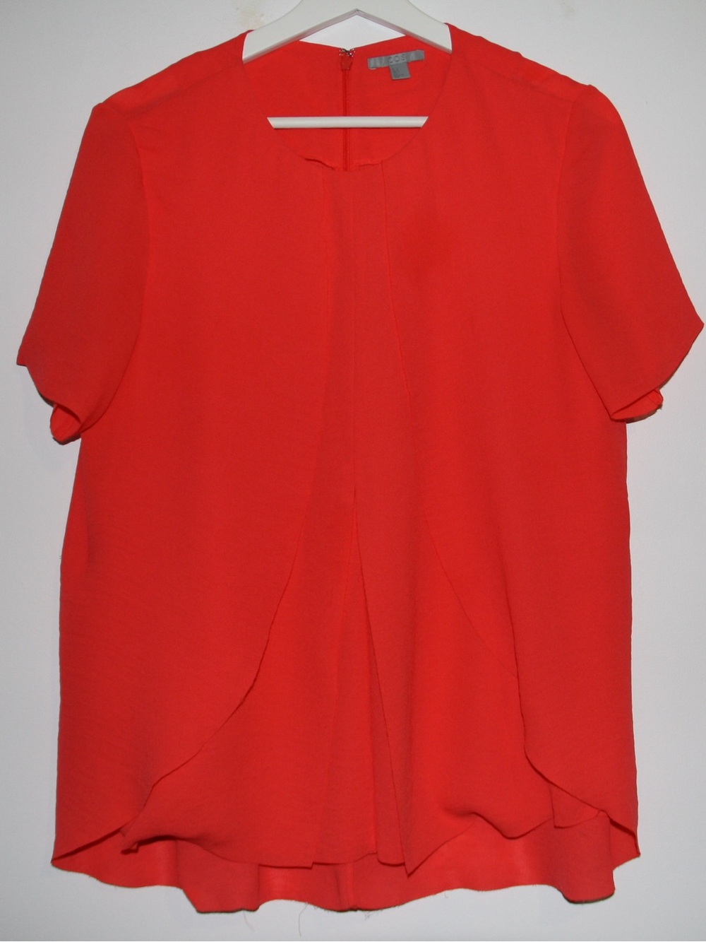 COS Bright Red Short-Sleeve Tee Size 8